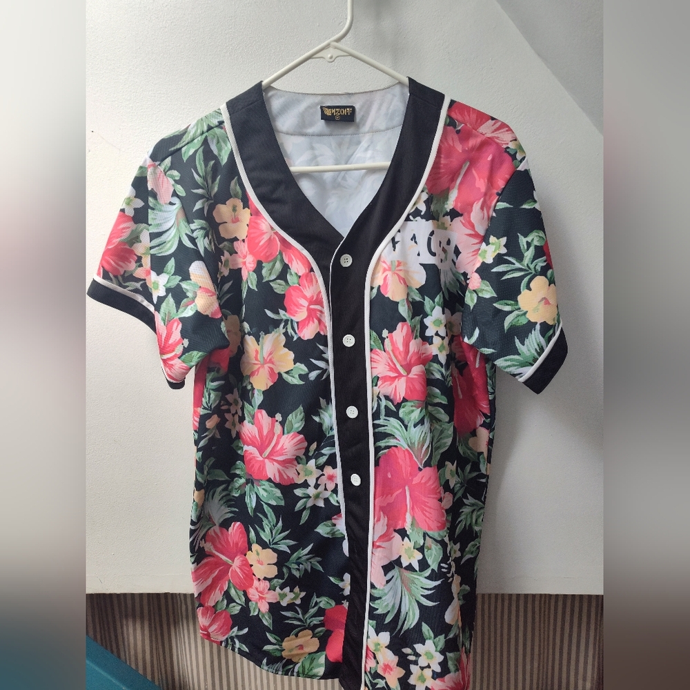 Floral Button-Up Jersey